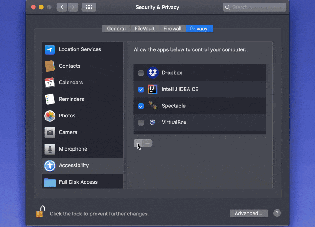 Add Clicker Desktop to accessibility list